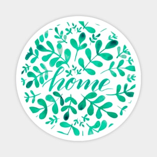 Watercolor home foliage - green Magnet